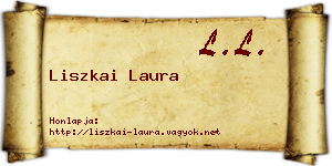 Liszkai Laura névjegykártya